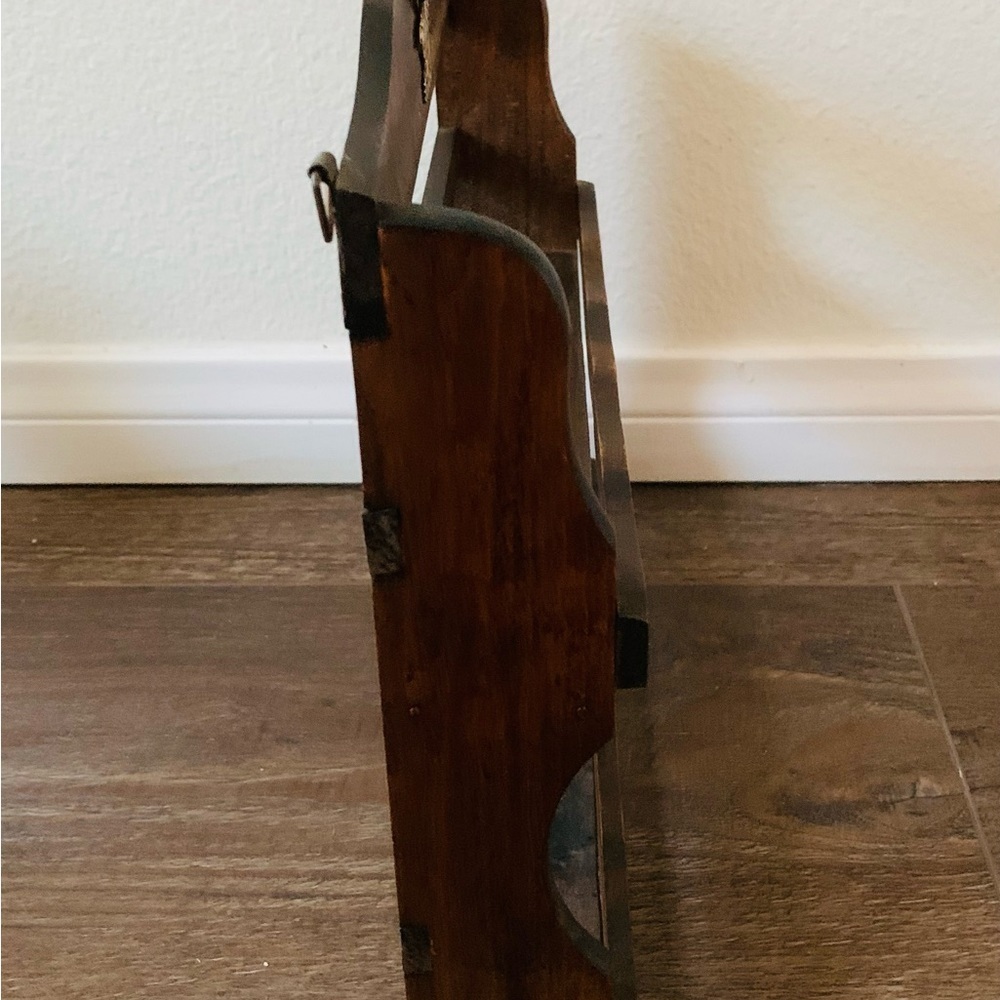 Wall wooden shelf with metal eagle - Picture 4 of 12